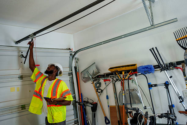 Professional Garage Door Roller Replacement technician working in Leo-Cedarville, IN